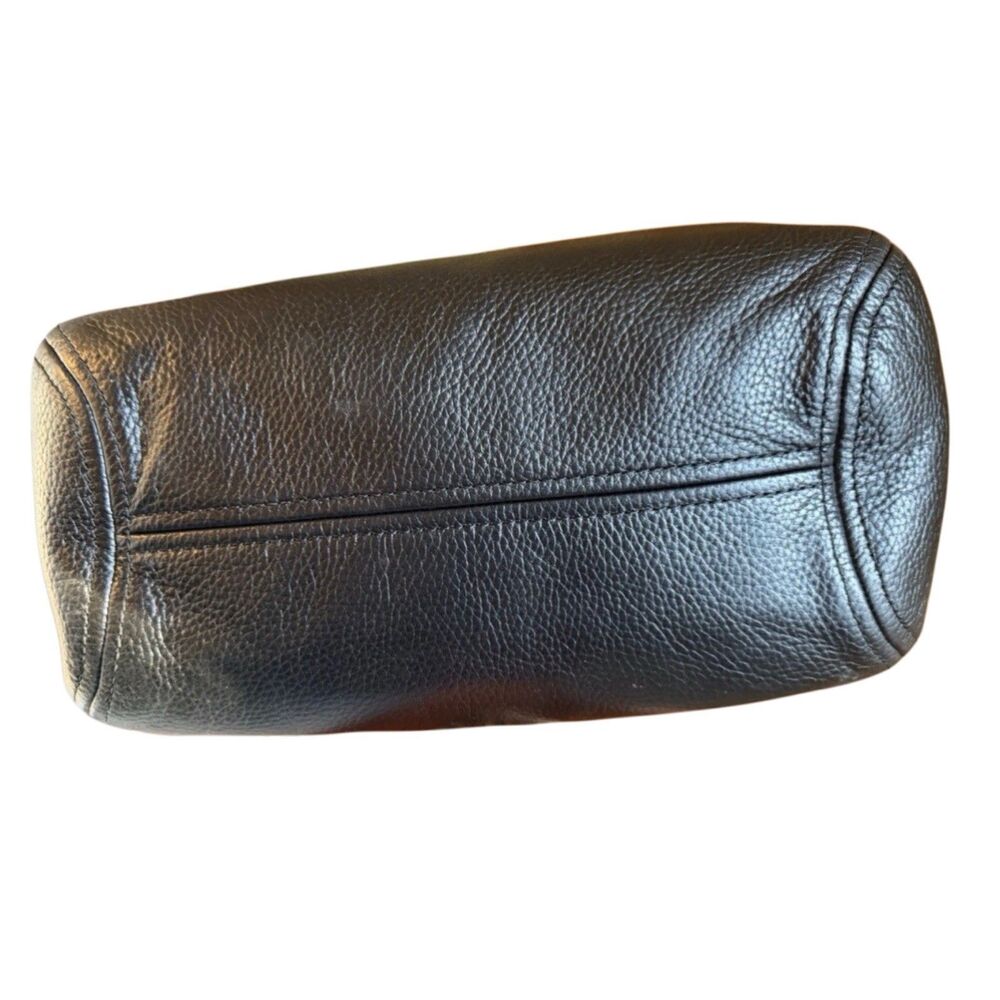 VTG Michael Kors Fulton Black Leather Hobo Slouchy Shoulder Bag Gold Logo NWT - Picture 5 of 9